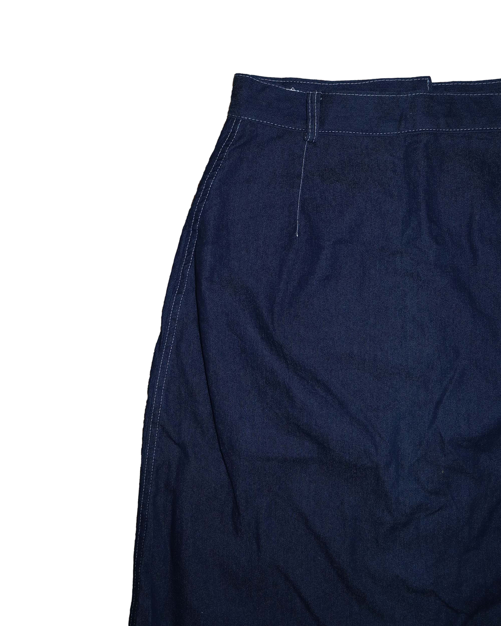 Jupe midi en jeans à bouton - S