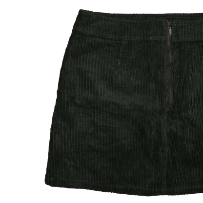 Jupe trapèze effet velours côtelé - M - Vert