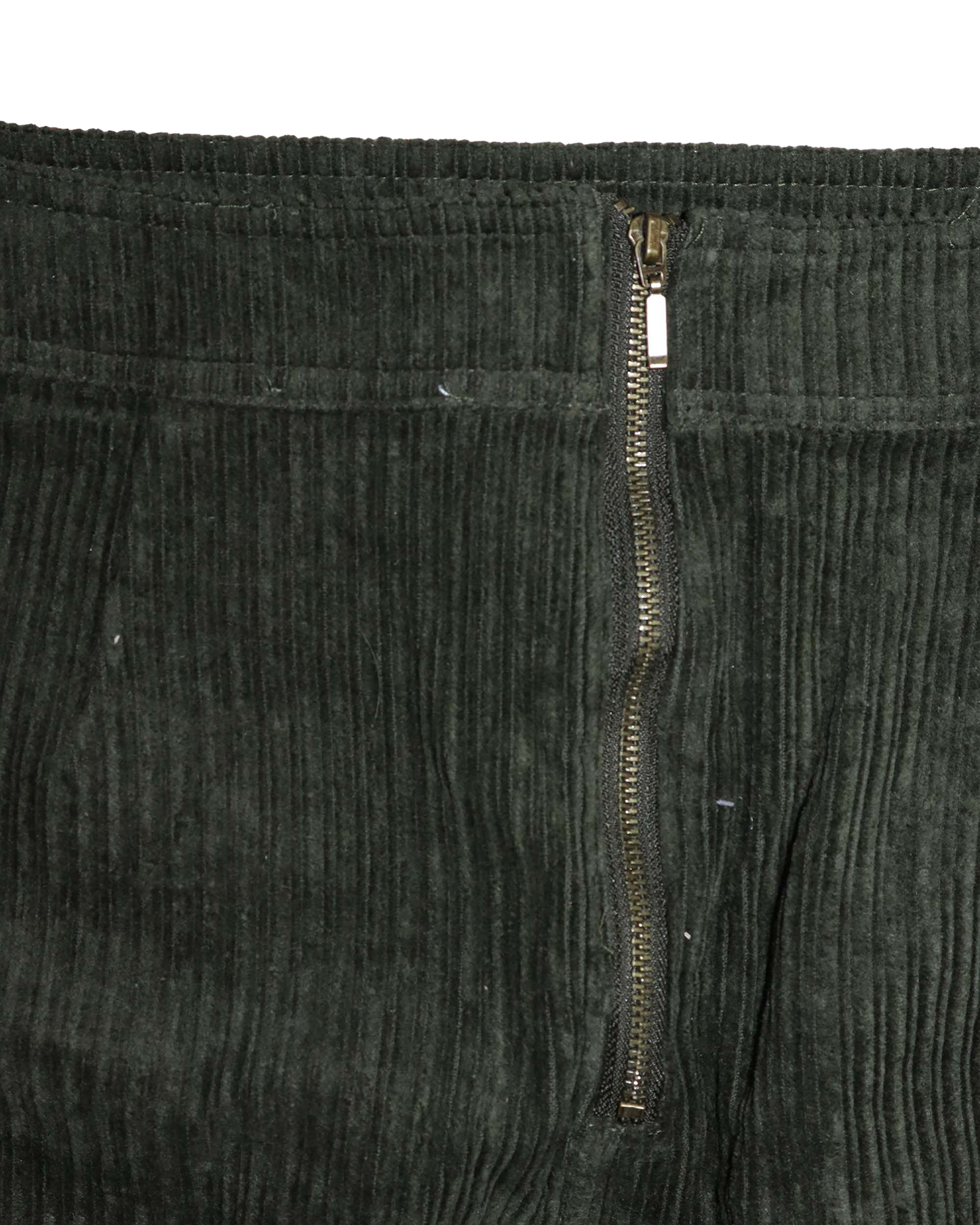 Jupe trapèze effet velours côtelé - M - Vert