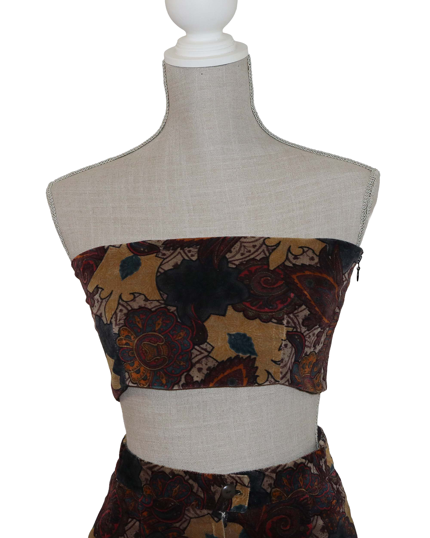 Ensemble Upcyclé - Jupe courte et top bandeau avec élastisque