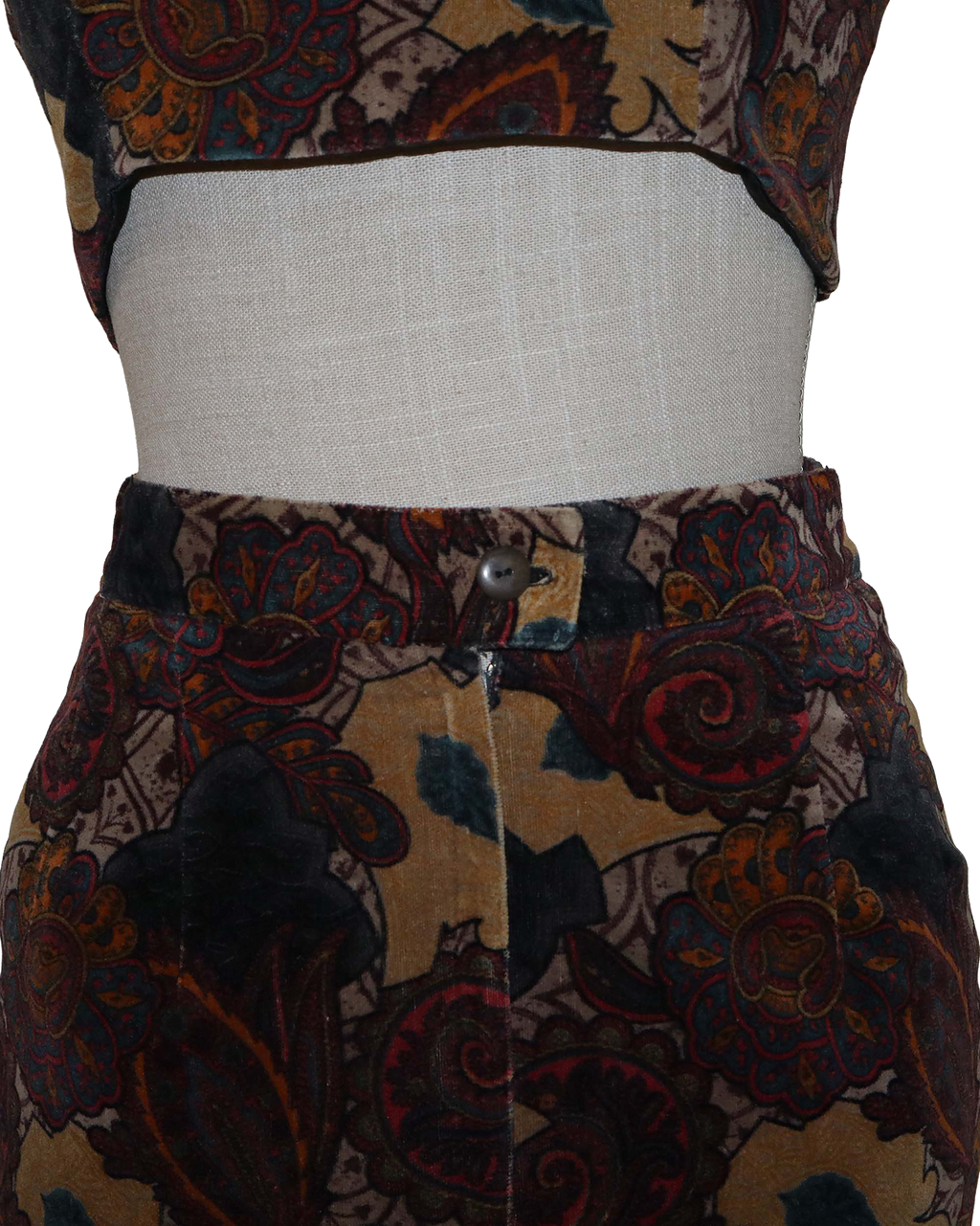 Ensemble Upcyclé - Jupe courte et top bandeau avec élastisque