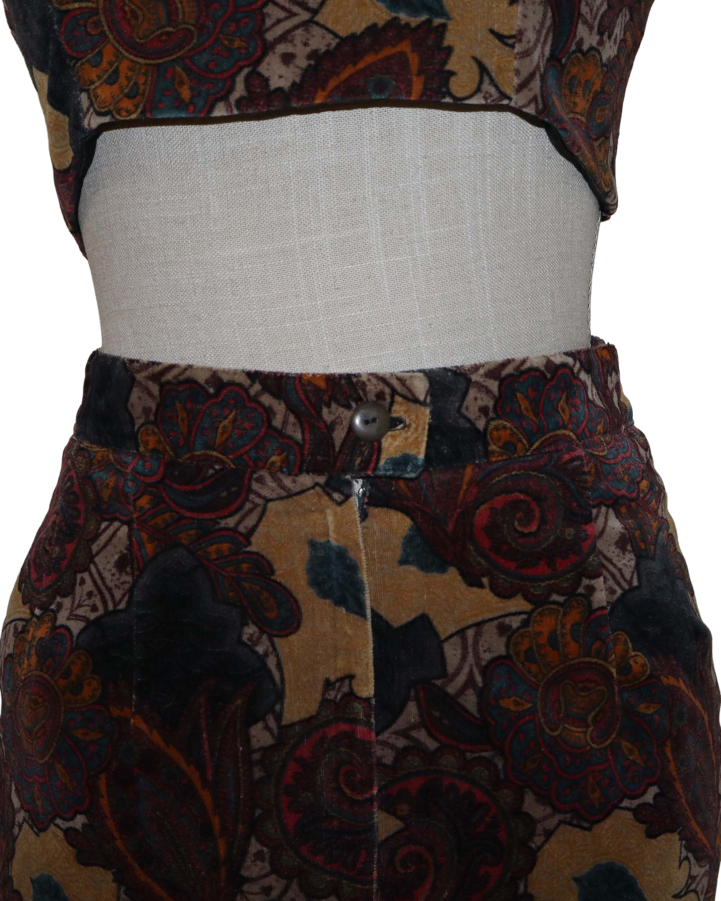 Ensemble Upcyclé - Jupe courte et top bandeau avec élastisque