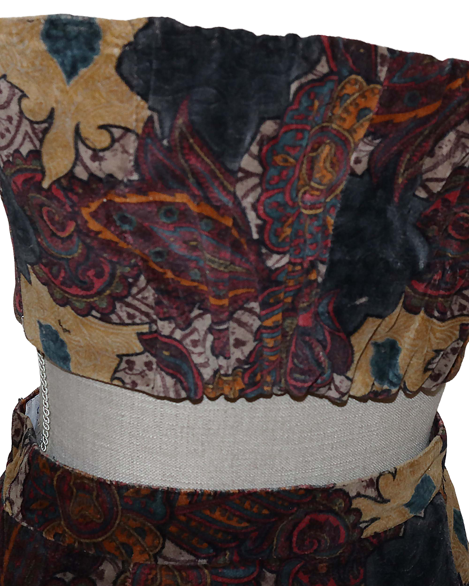 Ensemble Upcyclé - Jupe courte et top bandeau avec élastisque