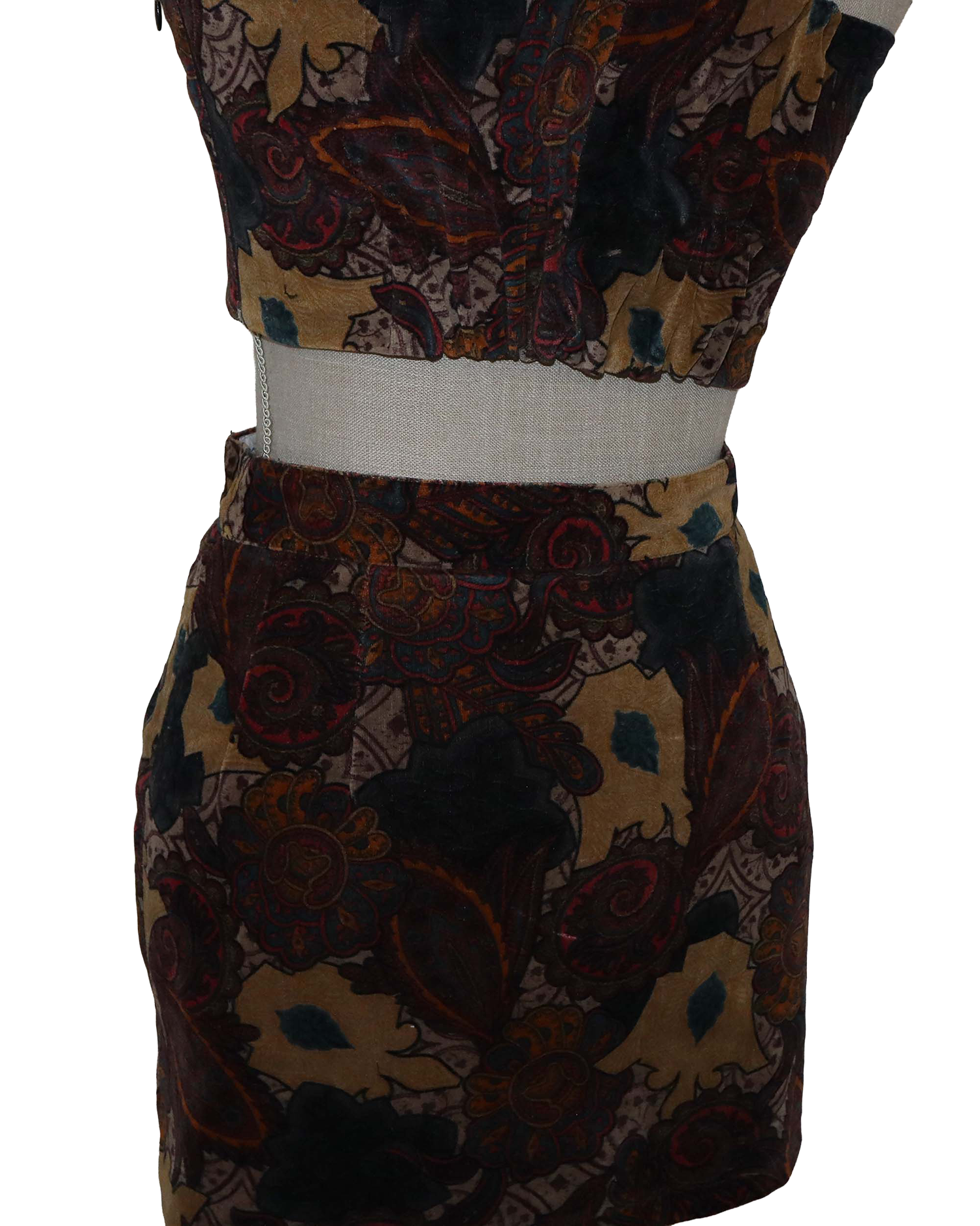 Ensemble Upcyclé - Jupe courte et top bandeau avec élastisque
