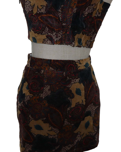 Ensemble Upcyclé - Jupe courte et top bandeau avec élastisque