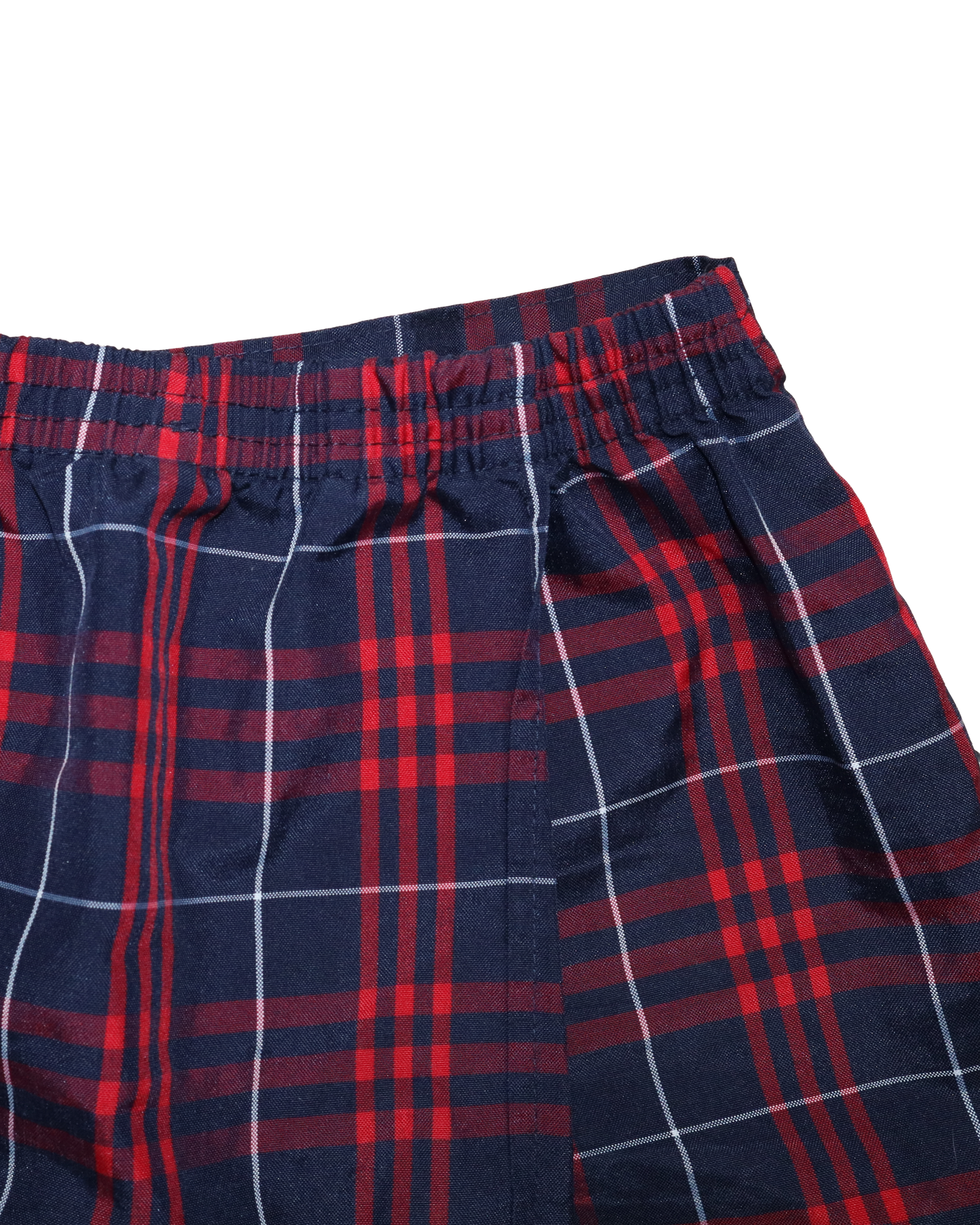 Jupe short à carreaux style portefeuille - S - Rouge et bleu