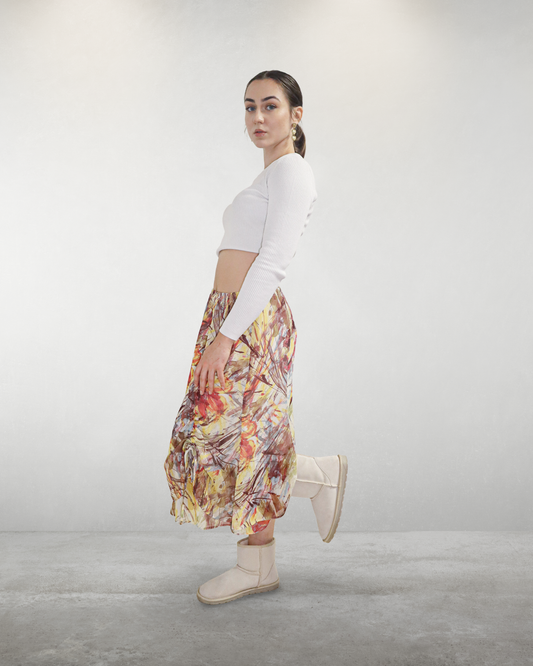 Jupe longue a motifs - M - Multicolore